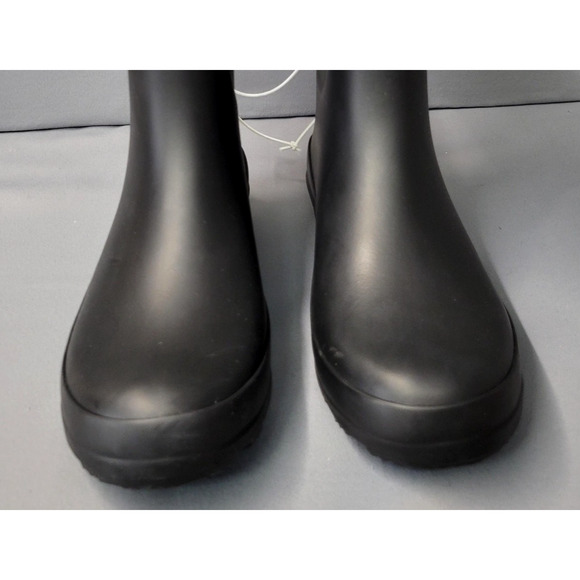 A New Day Boots Womens Size 8 Black Waterproof Mid Calf Rain Shoes Rubber Buckle - Picture 10 of 16